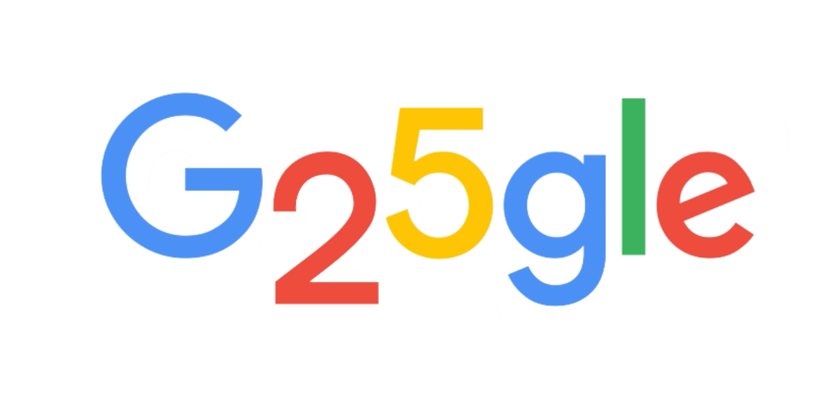 Logo 25.narodeniny Google